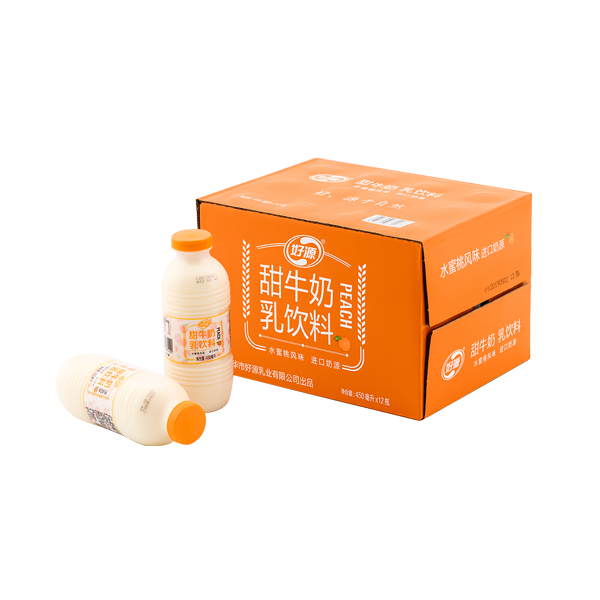 水蜜桃味甜牛奶乳饮料